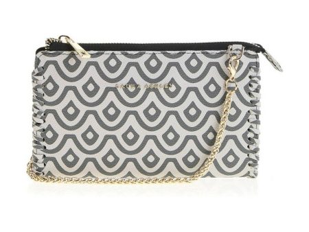 Women s Purse Laura Ashley A35-C03-MONOGRAM-WHITE-BLACK For Cheap