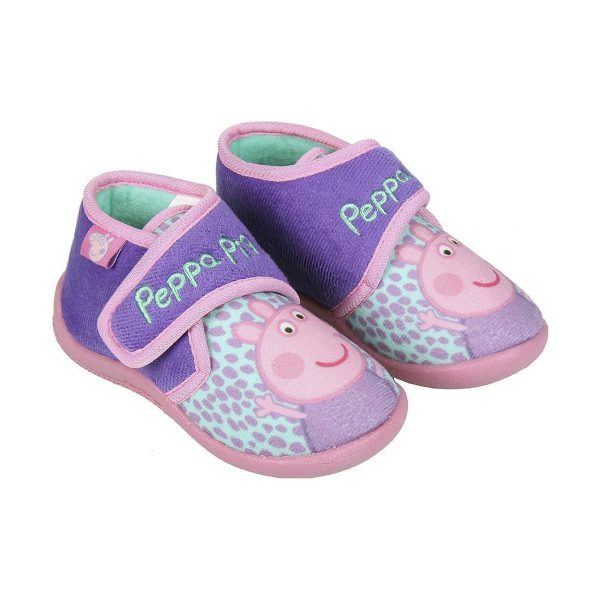 3D House Slippers Peppa Pig Pink Purple Hot on Sale