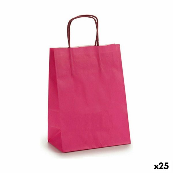 Paper Bag 18 x 8 x 31 cm Pink (25 Units) Supply