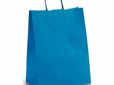 Paper Bag 24 x 12 x 40 cm Blue (25 Units) Cheap