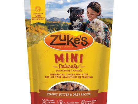 ZUKE S - Mini Naturals Dog Treats Peanut Butter & Oats Recipe - 6 oz. For Sale