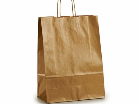 Paper Bag Golden (32 X 12 X 50 cm) (25 Units) Online Hot Sale