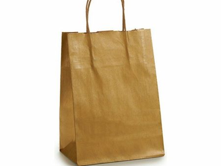 Paper Bag Golden (24 x 12 x 40 cm) (25 Units) Online