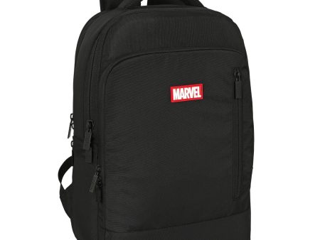 Rucksack for Laptop and Tablet with USB Output Marvel Black For Cheap