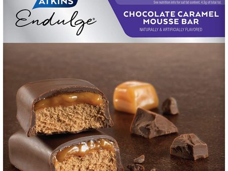 ATKINS - Endulge Chocolate Caramel Mousse Bars - 5 x 1.2 oz. Bars For Sale