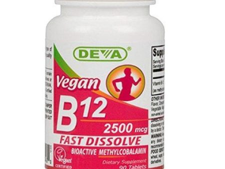 DEVA - Vegan Fast Dissolve Vitamin B-12, 2500 mcg - 90 Tablets Online Hot Sale