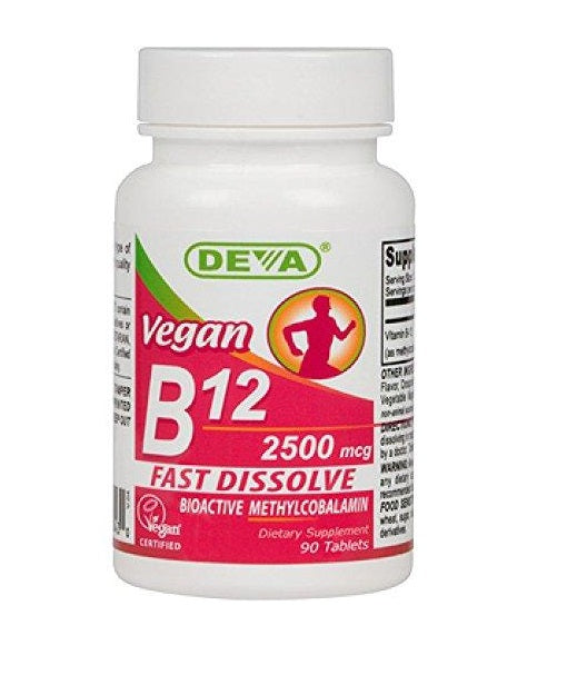 DEVA - Vegan Fast Dissolve Vitamin B-12, 2500 mcg - 90 Tablets Online Hot Sale