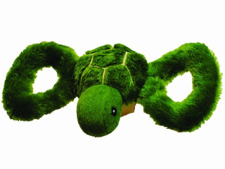 JOLLY PETS - Tug-a-Mal Turtle Squeaky Tug Dog Toy Large - 5 Inches Cheap