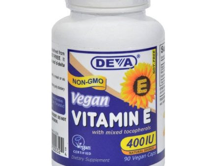 DEVA - Vegan Vitamin E 400 IU - 90 Vegan Caps For Discount