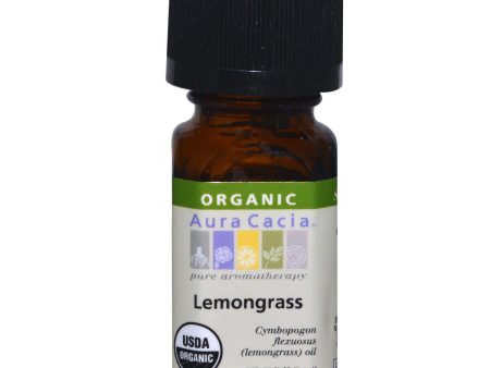 AURA CACIA - Organic Essential Oil Lemongrass - 0.25 fl. oz. (7.4 ml) Online Hot Sale