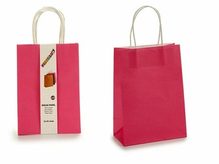 Set of Bags Pink Paper 8 x 31 x 15 cm (12 Units) Fashion