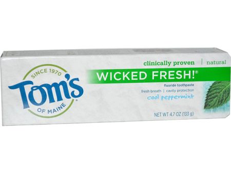 TOM S OF MAINE - Wicked Fresh Fluoride Toothpaste Cool Peppermint - 4.7 oz. (133 g) For Discount