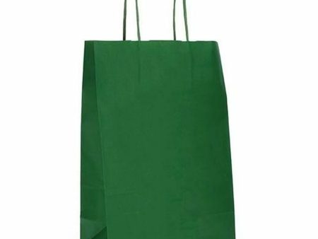 Paper Bag Fama Dark green With handles 31 x 11 x 42 cm (25 Units) Fashion