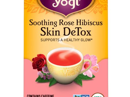 YOGI TEA - Soothing Rose Hibiscus Skin Detox Tea - 16 Tea Bags (1.12 oz  32 g) For Discount