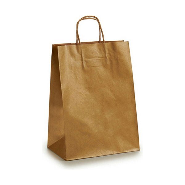 Paper Bag Golden (24 x 12 x 40 cm) (25 Units) Sale