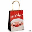 Paper Bag Father Christmas White Red 13,5 x 8 x 21 cm (12 Units) Discount