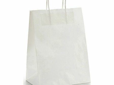 Paper Bag 24 x 12 x 40 cm White (25 Units) Online